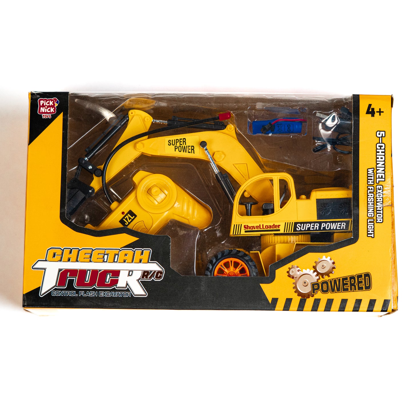 JCB Cheetah Remote Control Vehicle with Moving Arm & LED  Flash Lights | High-Speed RC Construction Toy