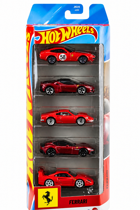 Hot Wheels Ferrari 5-Pack gift set for collectors and kids