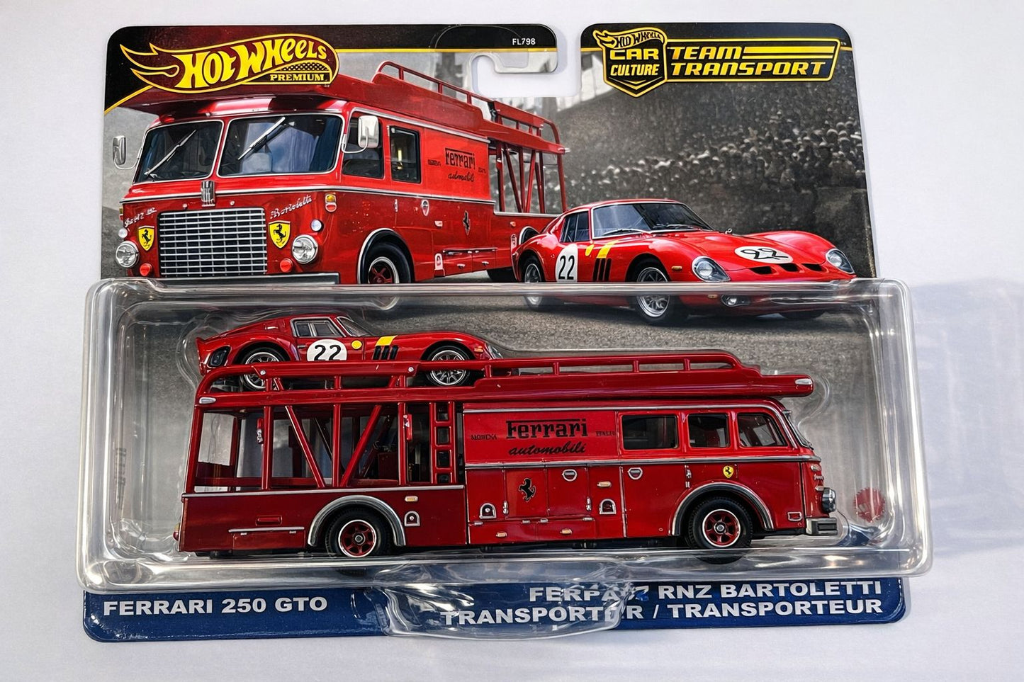 Hot Wheels Ferrari 250 GTO Team Transport 1:64 imported diecast model