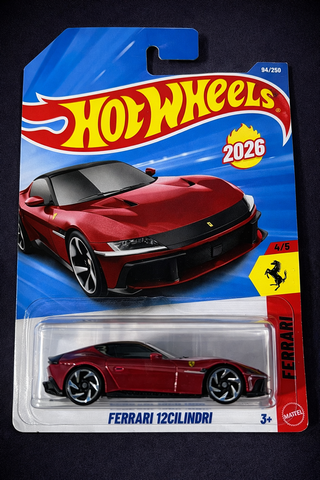 Hot Wheels Ferrari 12Cilindri die cast toy car 1:64 scale