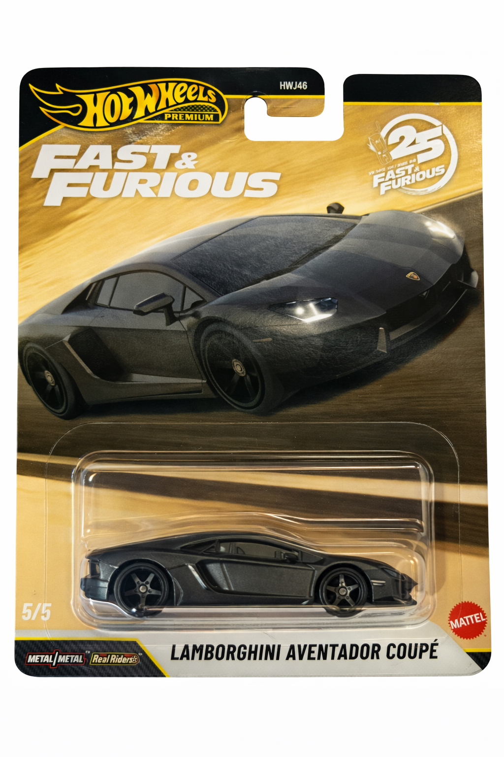 Hot Wheels Premium Lamborghini Aventador Fast and Furious die cast car